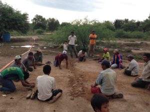 The Manjui men playing a game (that lasted basically all day, and I'm not joking).